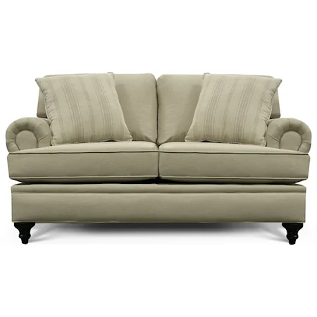 Traditional Rolled Arm Loveseat